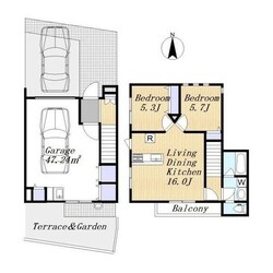 ＰＲＩＭＥ　ＧＡＲＡＧＥＨＯＵＳＥの物件間取画像